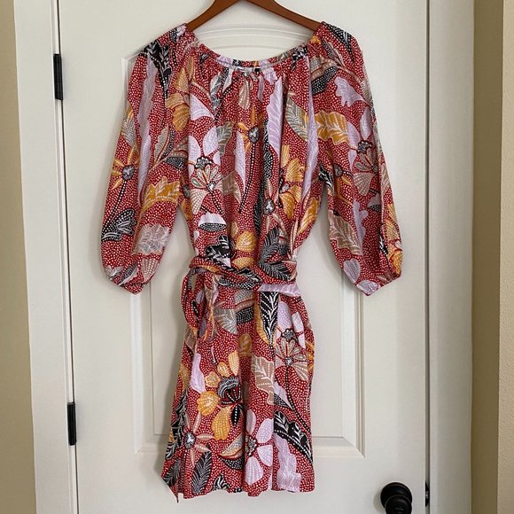 Elizabeth + James Spotted Garden Tie Waist Dress - Picture 3 of 10